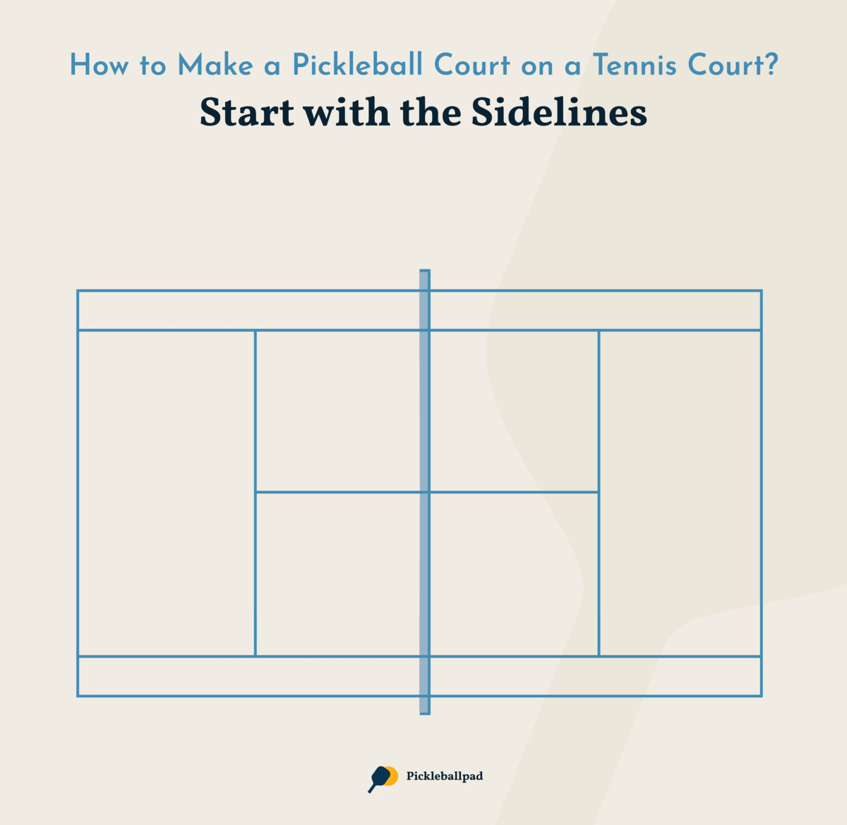 How to add pickleball sidelines to a tennis court